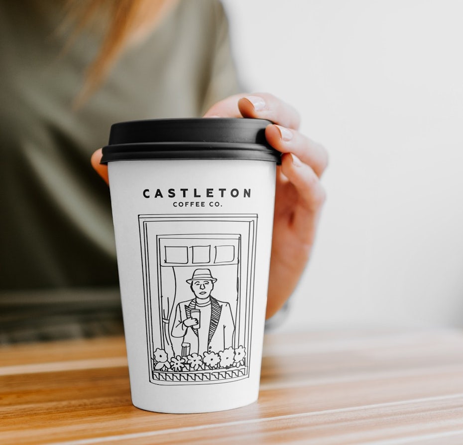 Packing design trends 2023 example: coffee cup