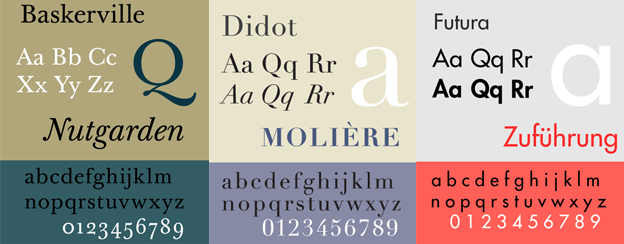 Typefaces