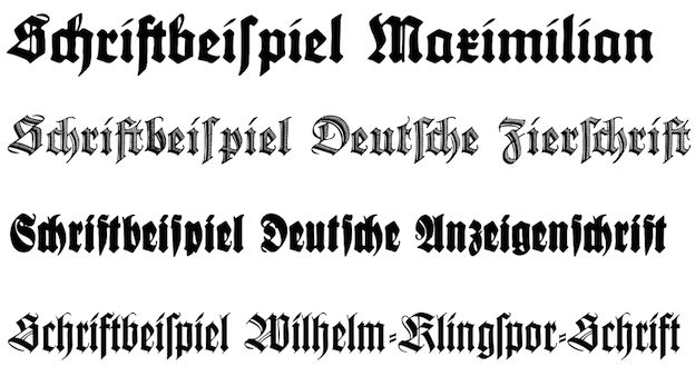 Blackletter typeface