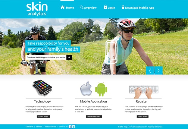 Skin Analytics Web Design by helina v Skin Analytics Web Design by helina v