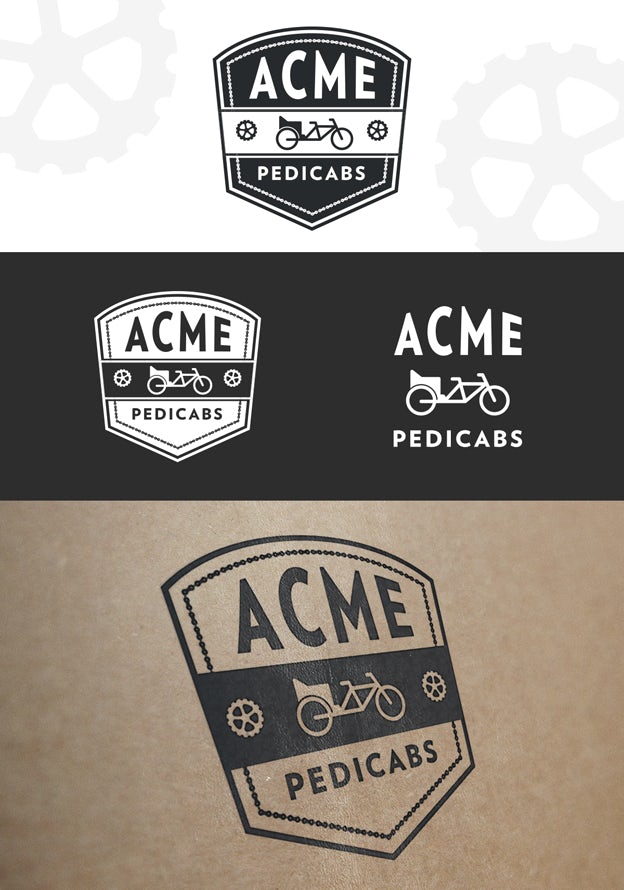 Acme pedicabs logo Acme pedicabs logo