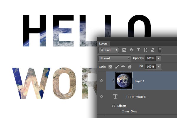 Photoshop clipping mask