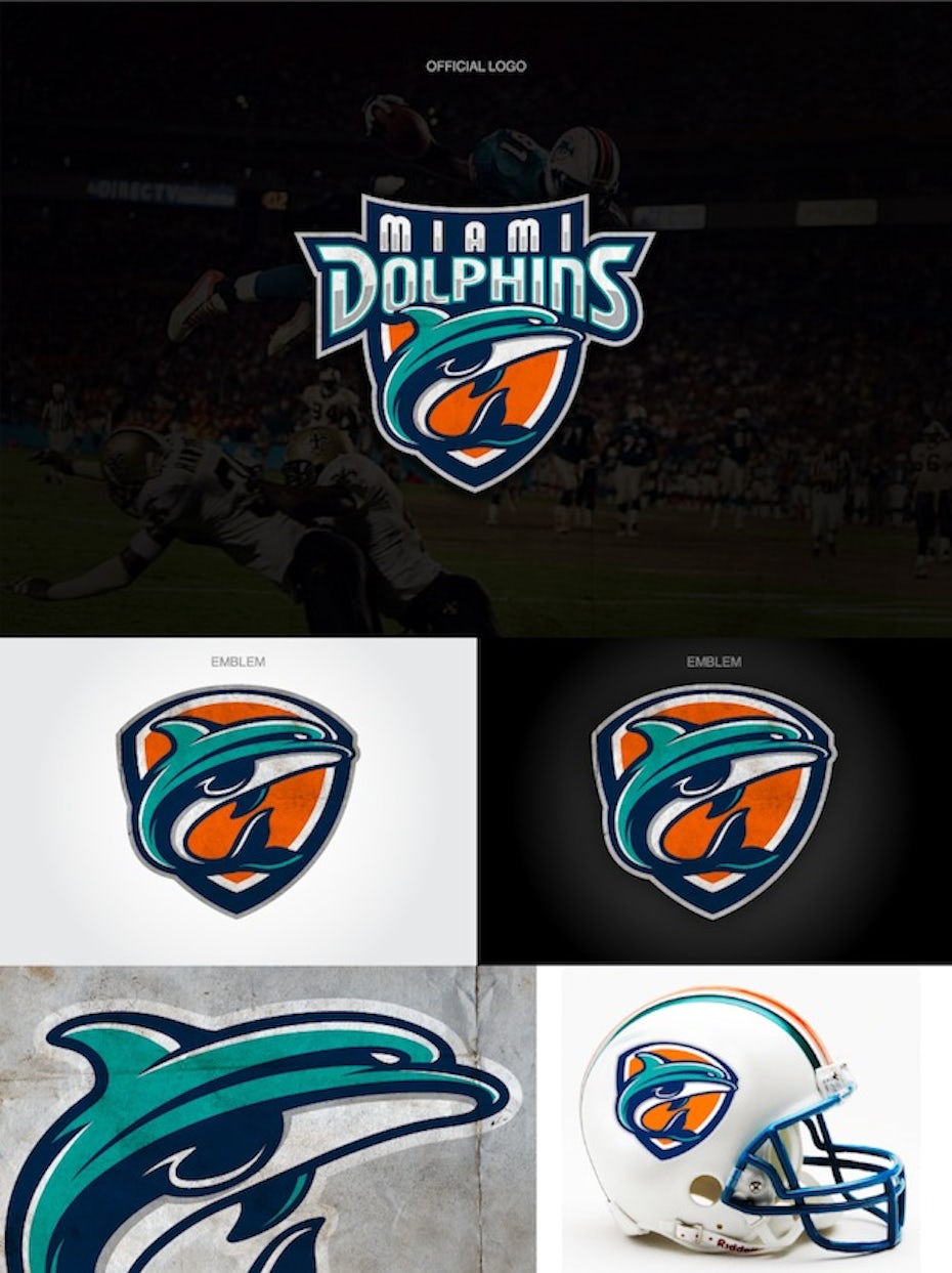 Miami Dolphins  Rebranding Concept on Behance
