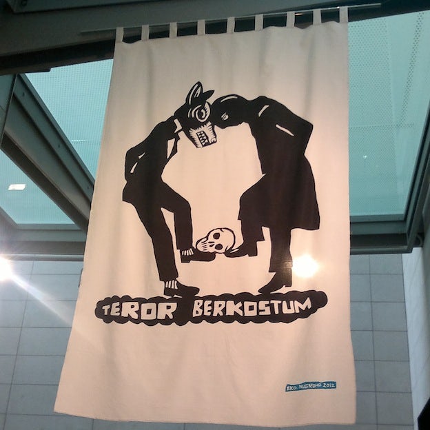 Rally Banner Costumed Terror