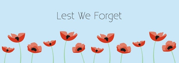 Red Poppies Against Baby Blue Background Banner