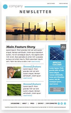 email newsletter template