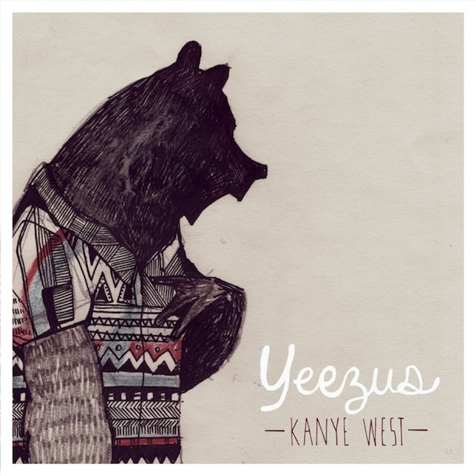 KGARB Kanye West Poster Yeezus Music Album Cover for Art India