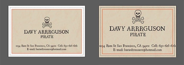 print ready business cards - WRONG!