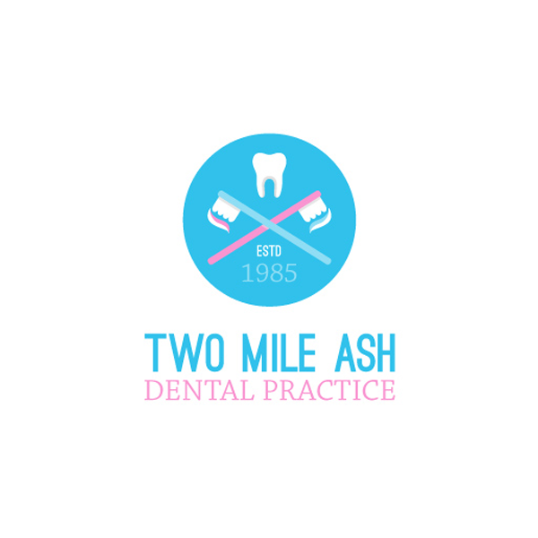 crossed tooth brushes dental logo