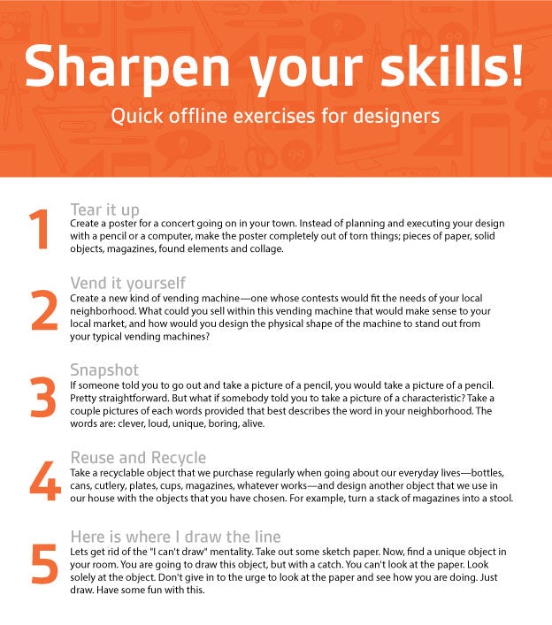 Offline exercises for designers