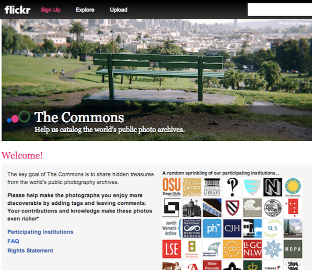 free public domain images websites FlickrCommons