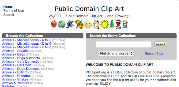 free public domain images websites pdclipart