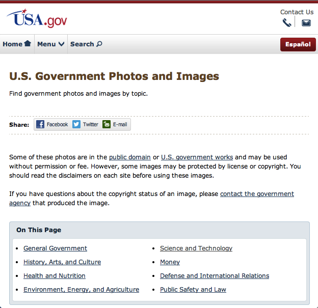 free public domain images websites usa.gov