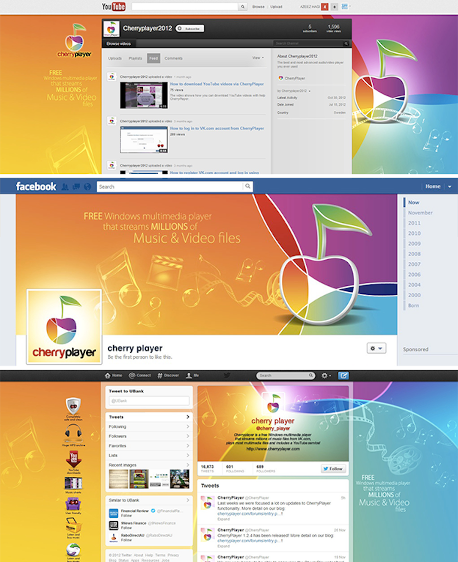 与品牌社交媒体页面设计提示保持一致