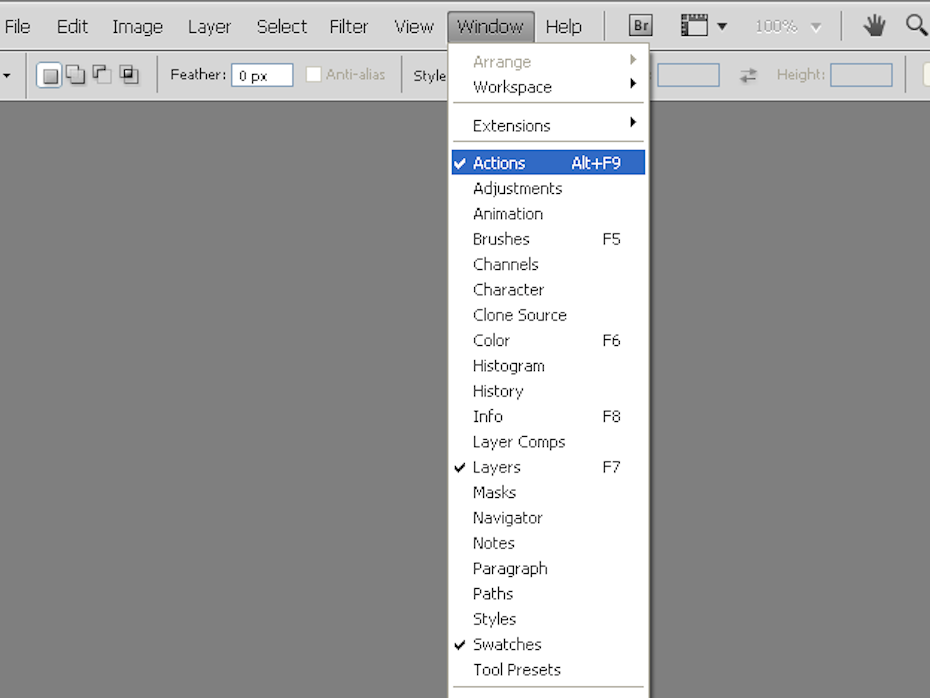 use photoshop actions