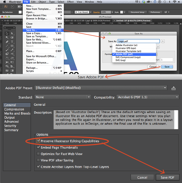 how to download illustrator projects will lower pdf file