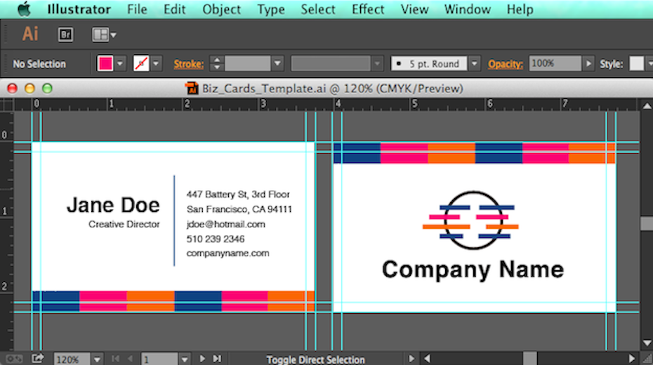 business card templates ai