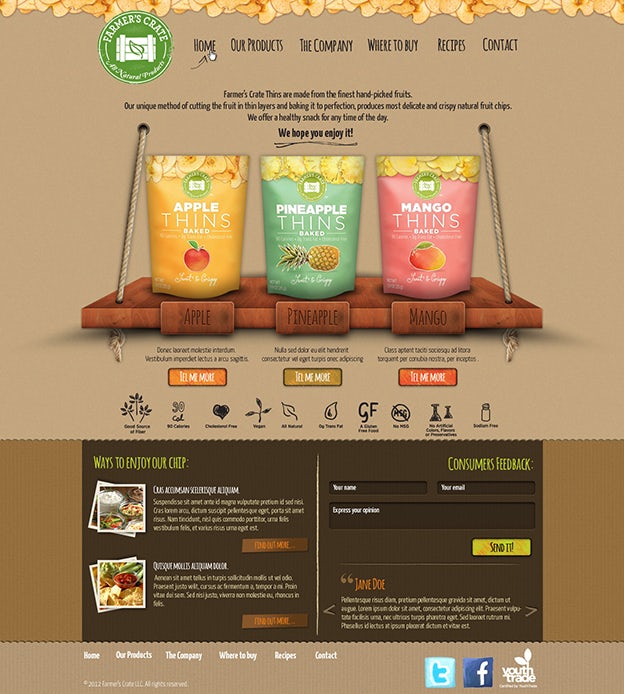 Farmer's Crate web design by Hitron