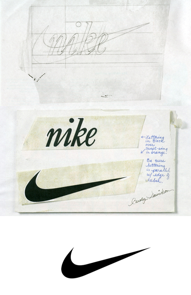 Nike logo process sketch