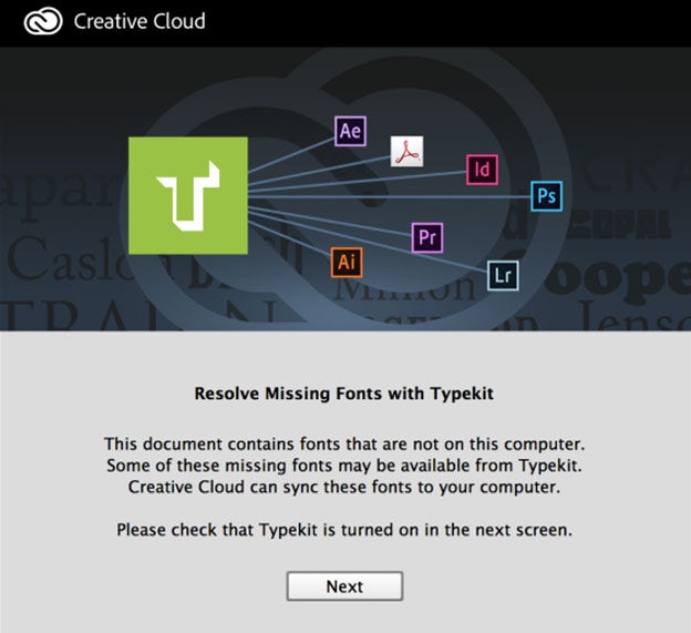 Photoshop CC 2014 missing font resolution