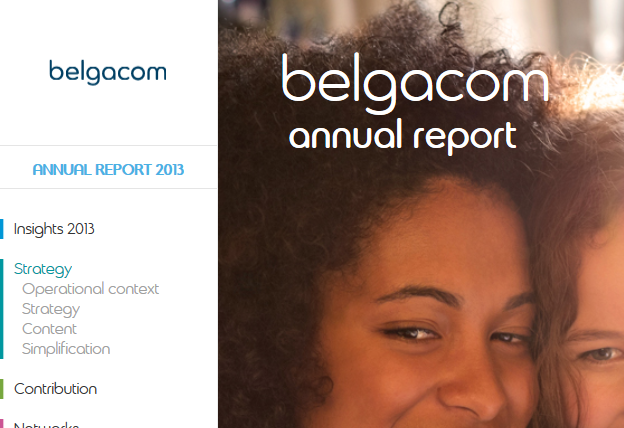 Great navigation menu: Belgacom