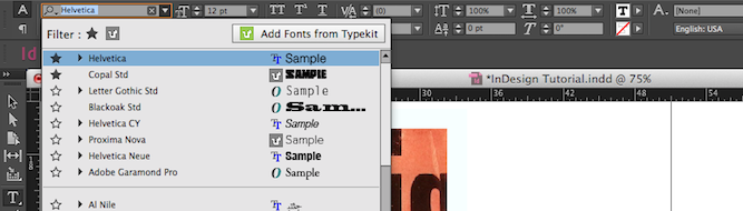 how to add fonts to indesign