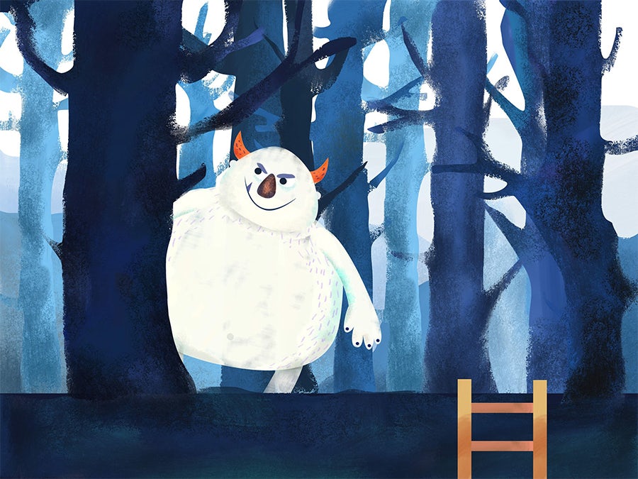 white monster design