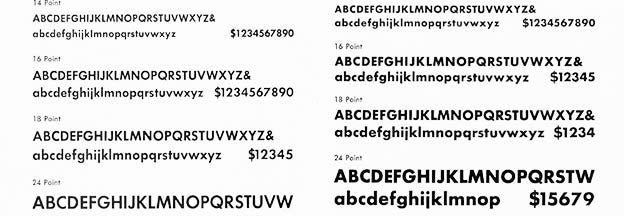 Typographic execution