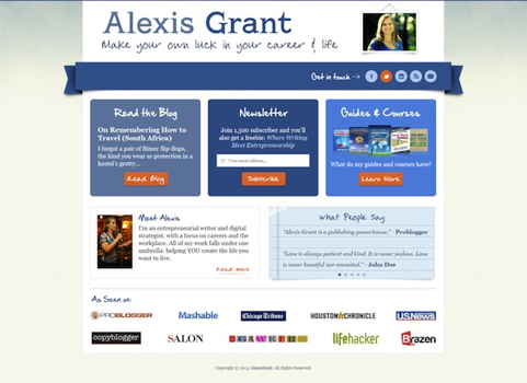 Design pour Alexis Grant