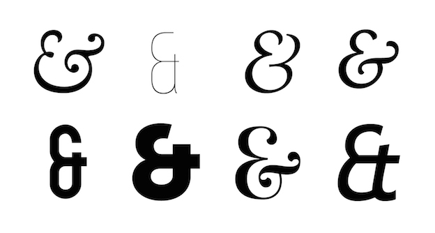 the ampersand in caslon font