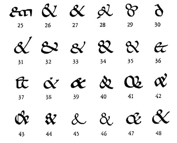 the ampersand in caslon font