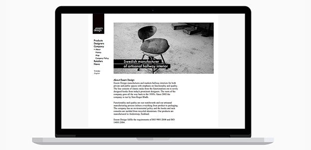 Essem Design Website by Bedow