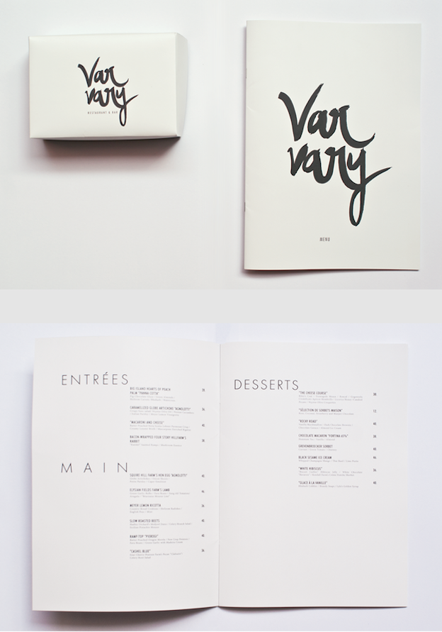 Menu design