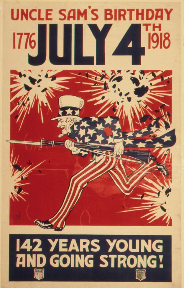 "Uncle Sam's Birthday" World War I Poster
