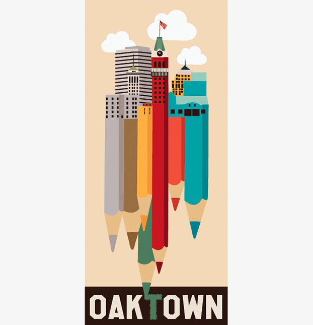 Affiche réalisée par Emanuela pour le concours de poster Oakland