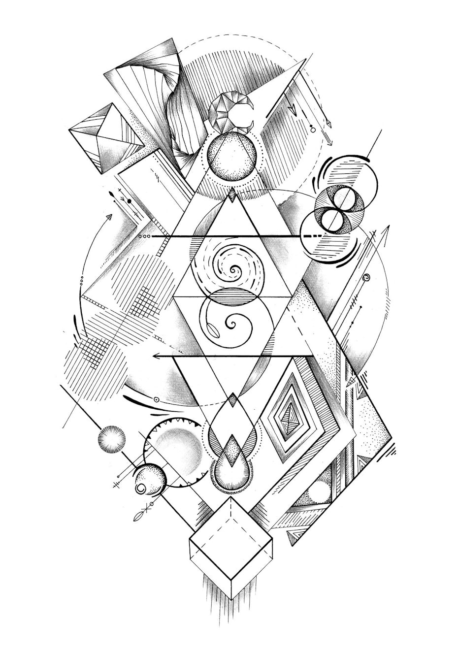 geometric tattoo design