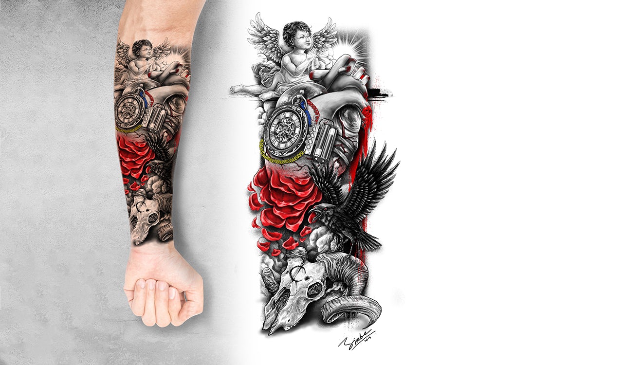 The Last Of Us Tattoo Color Splash Art Print