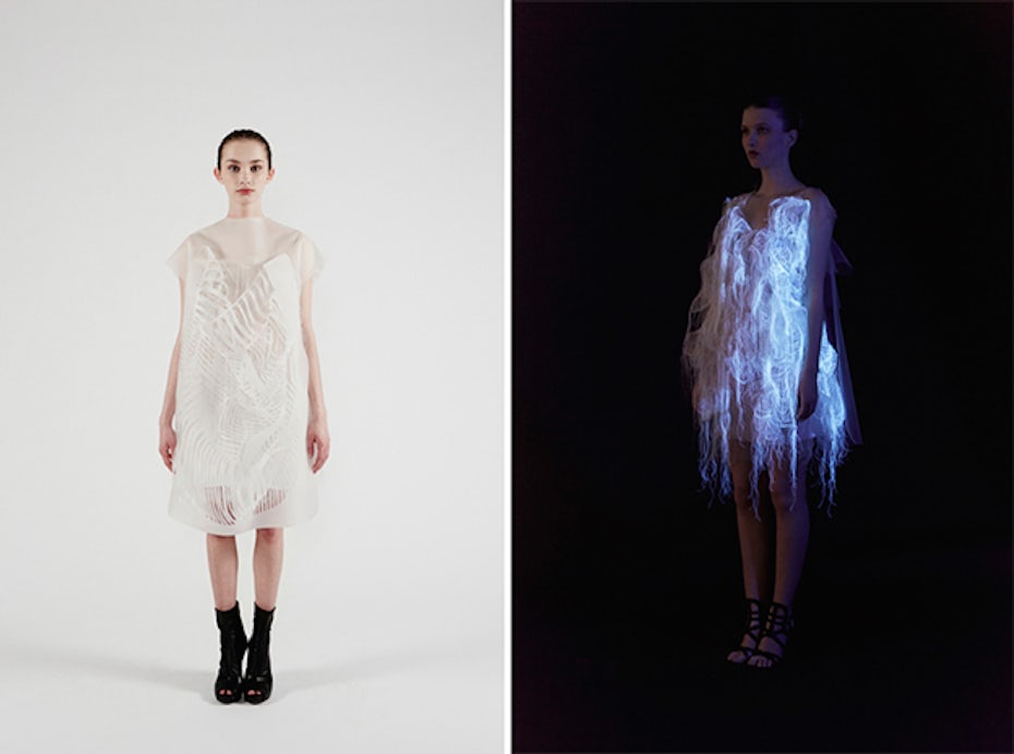 Ying Gao Dresses that React to Sound, Movement, and Human Emotion