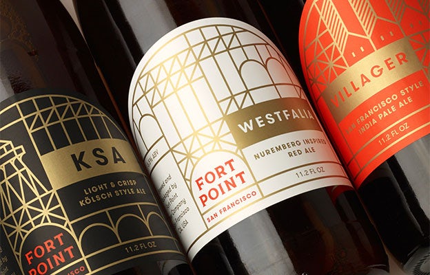 Fort Point - Minimal, geometric beer labels