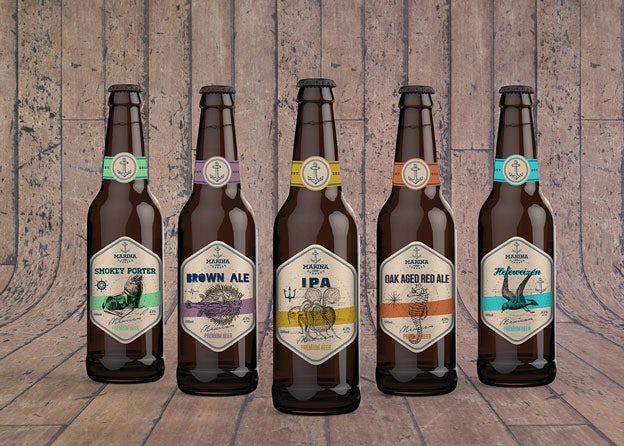 Kraft paper beer label from 99designs