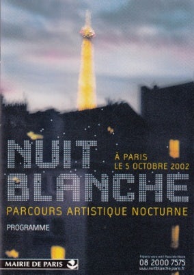 Poster de la nuit blanche en 2002