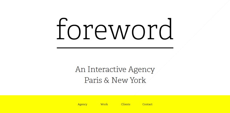 Homepage für Foreword