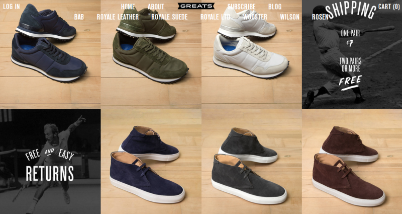 Homepage für GREATS