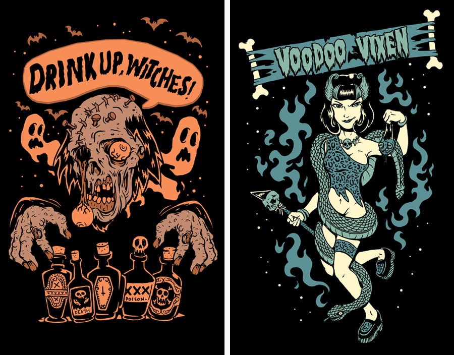 t-shirt designs by horror rudey
