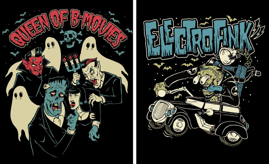t-shirt designs by horror rudey