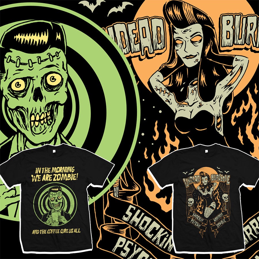 t-shirt design by horror rudey