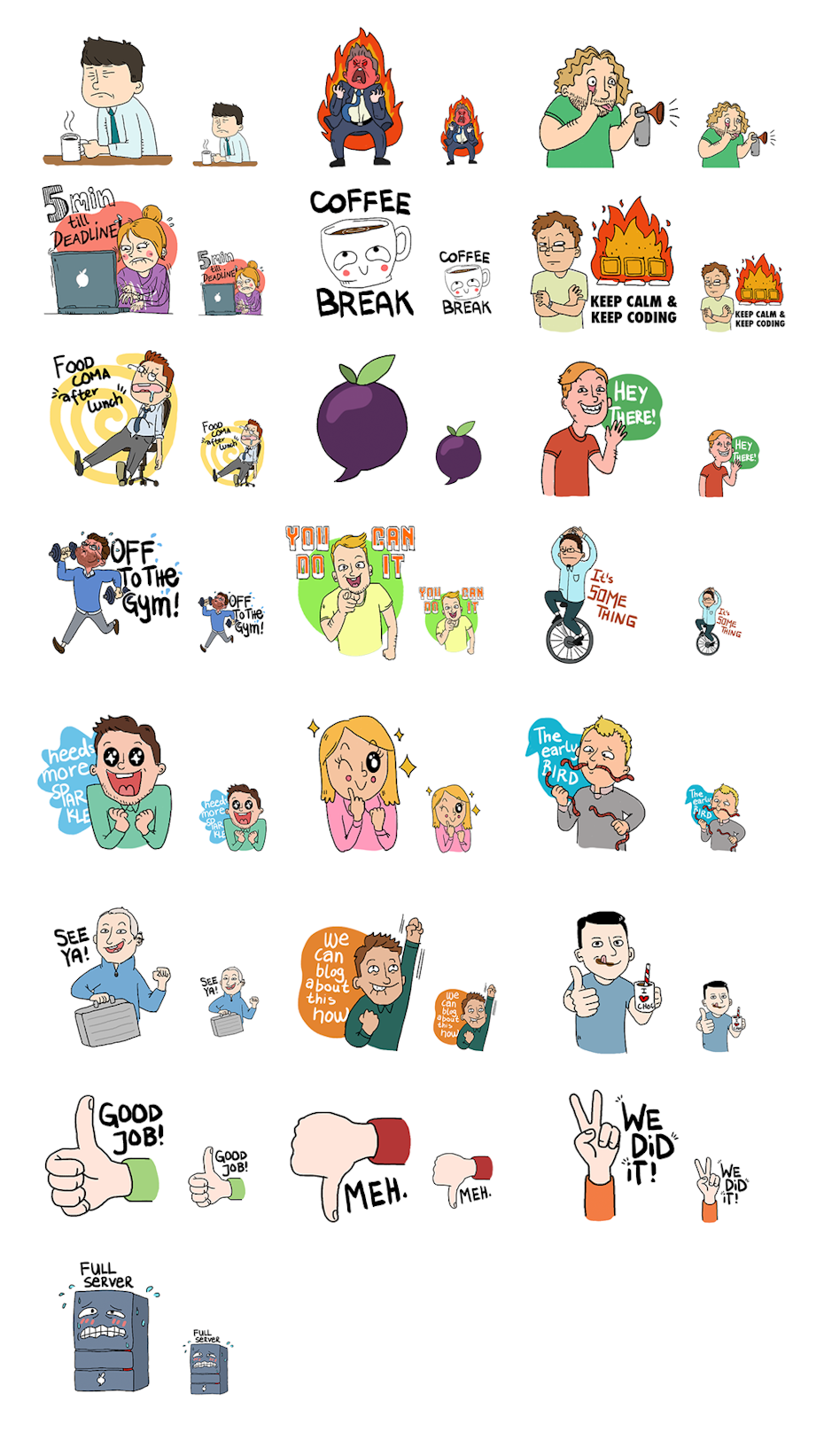 11 diverse sticker