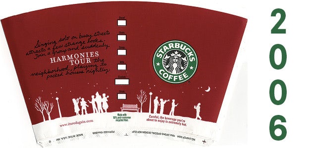 2006 starbucks holiday cup