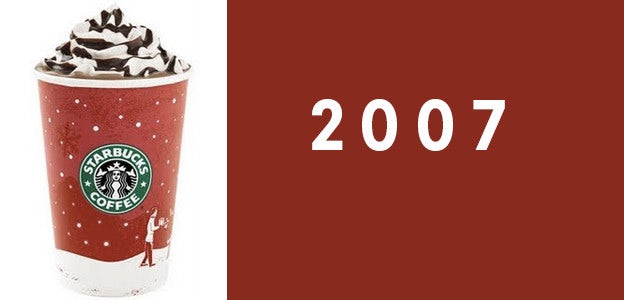 2007 starbucks holiday cup