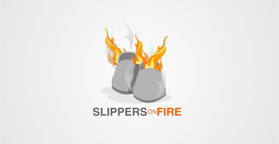 23 slipper on fire logo